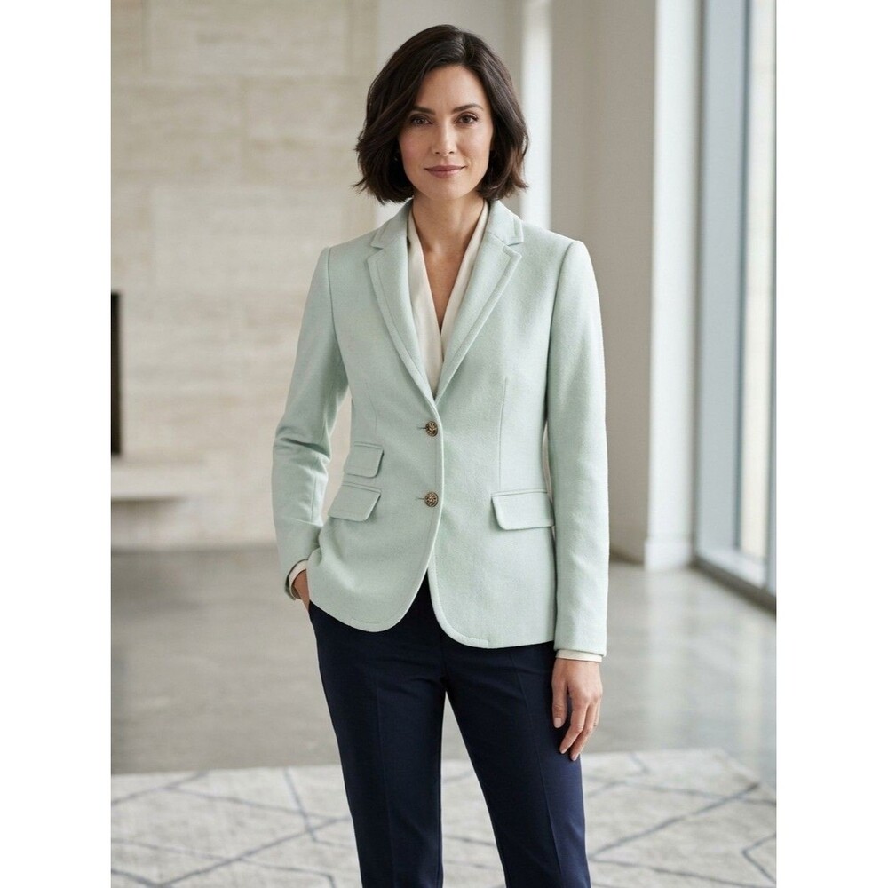 J Crew Collection women's Ludlow blazer in mint Italian wool Size 4